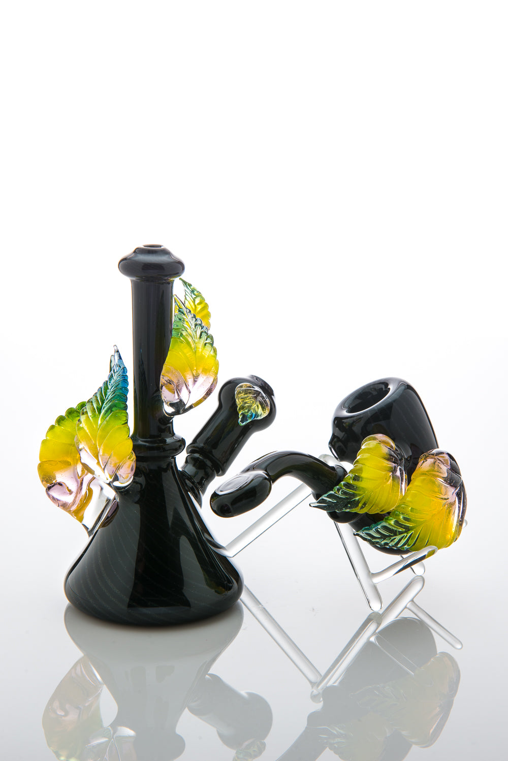 Black Mini Tube and Sherlock with Leaves Set by DOC