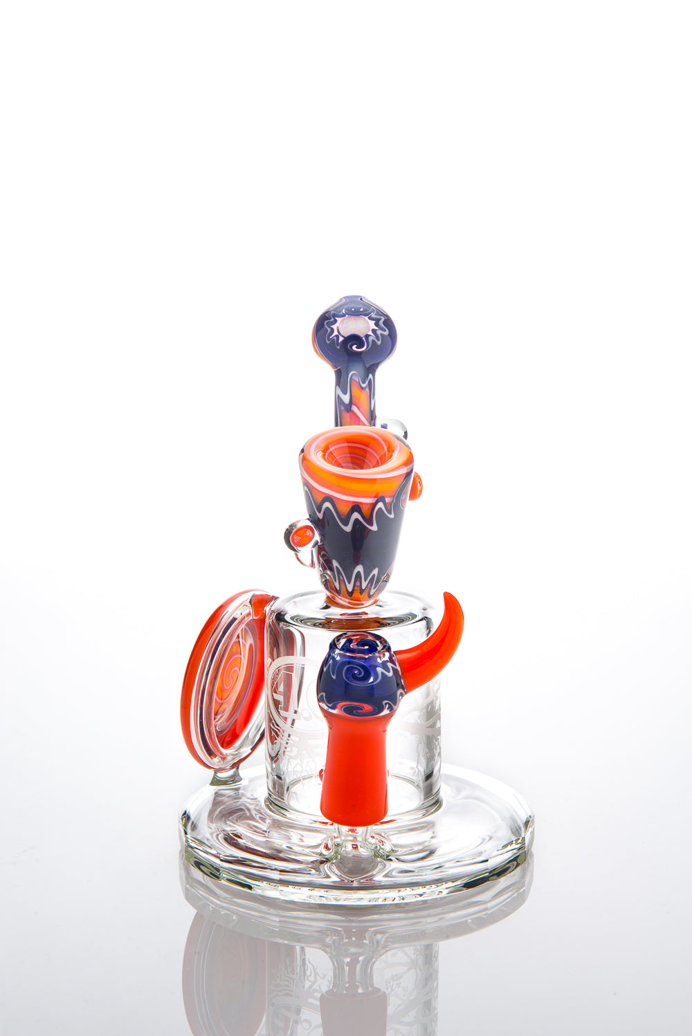 4.0 En4cer Worked Double Reversal Vapor Bubbler with Sherlock Mouthpiece