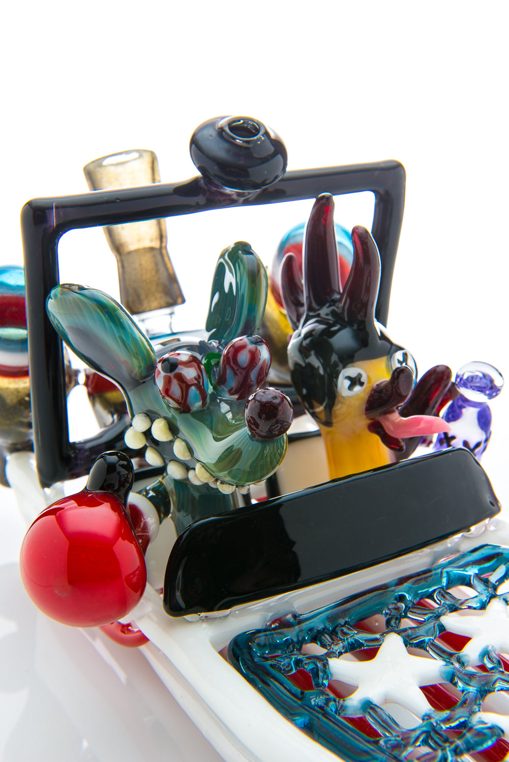 Illuzion Glass Galleries' 2014 July 4th First Friday Collaboration Vapor Bubbler by Hoobs, Hops, and JOP