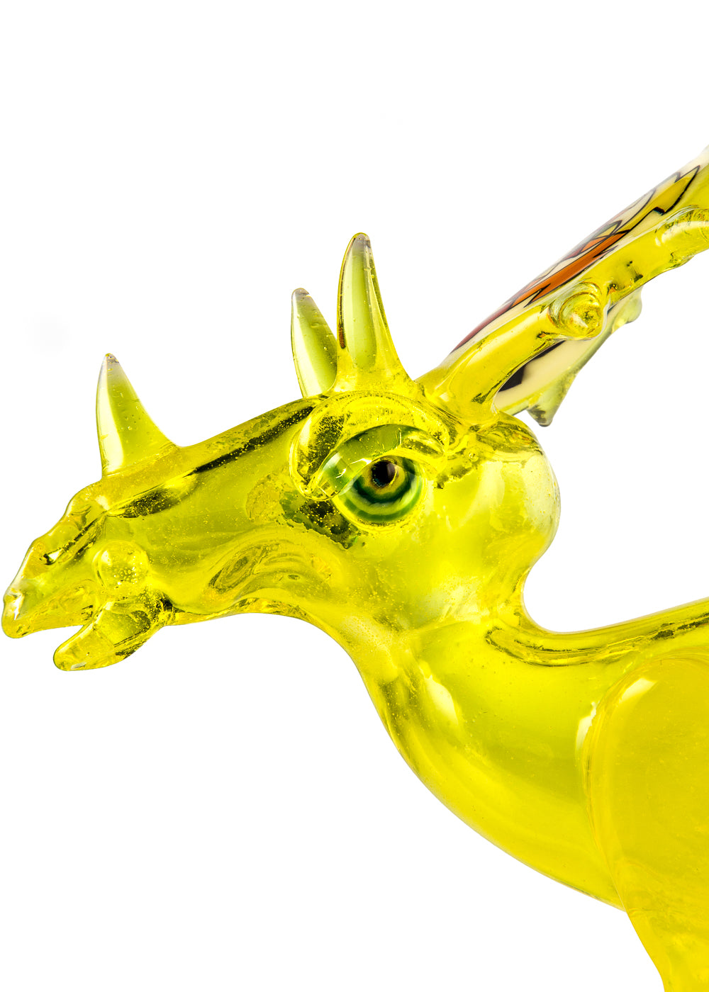 Lemon Drop Triceratops Vapor Bubbler with Disc Flip by WJC and Elbo