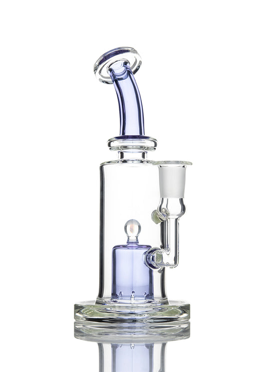 Opal top Perc Vapor Bubbler in CFL Gemini by Michael Downs (Mike D Glass)