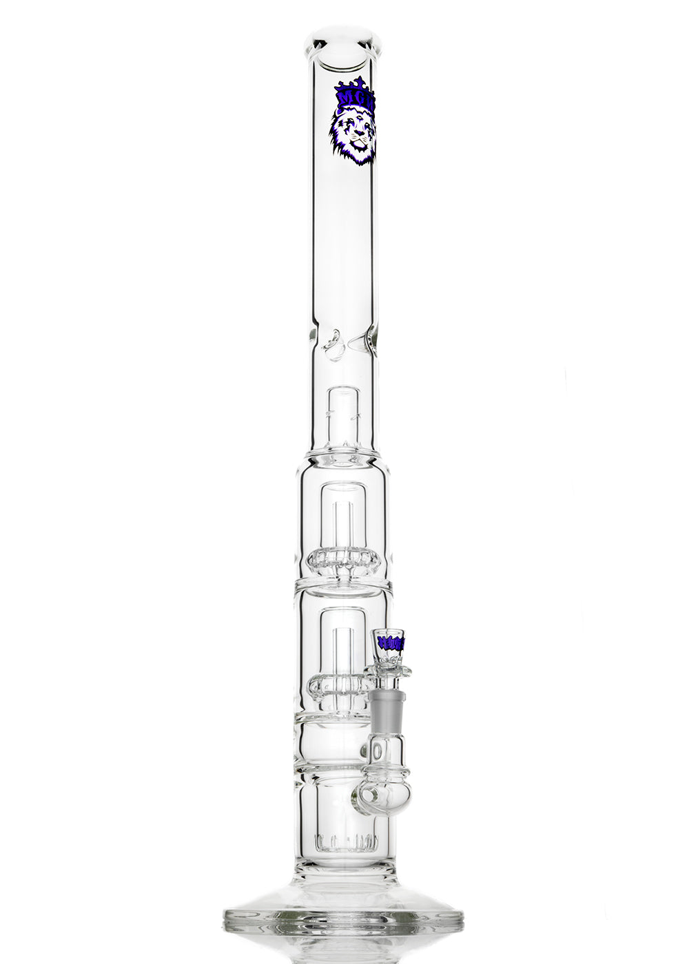 Manifest Glassworks Classic Stemless Triple with Sparkly Purple and Black Logo Tube