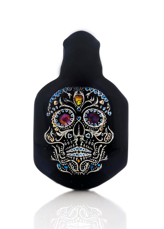 Sugar Skull Dichro Pendant with Opal #1 by Berzerker
