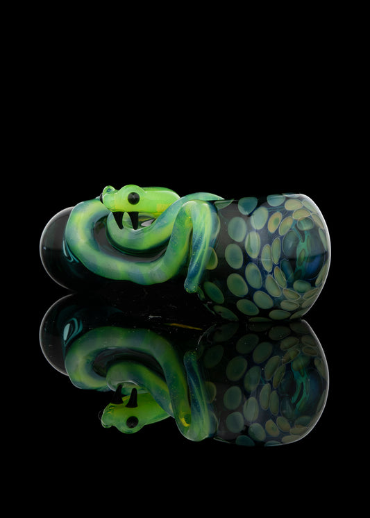 Teal Spoon with Green Slyme Snake by Curtis Claw