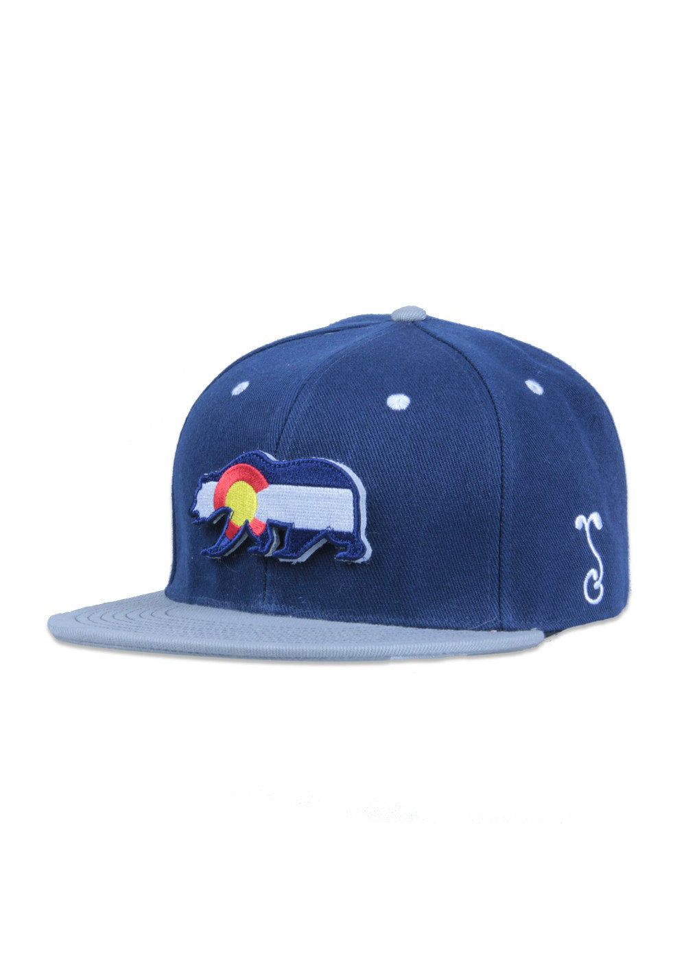 Grassroots Removable Bear Colorado Flag Fitted Hat
