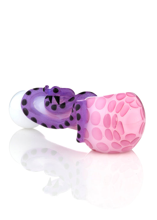 White Critter Spoon with Pink Slyme Snake by Curtis Claw